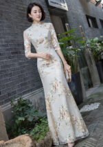 Modern Qipao Dresses Slimming Fishtail Long Chinese Style