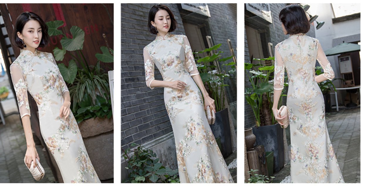 Champagne Modern Qipao Dresses