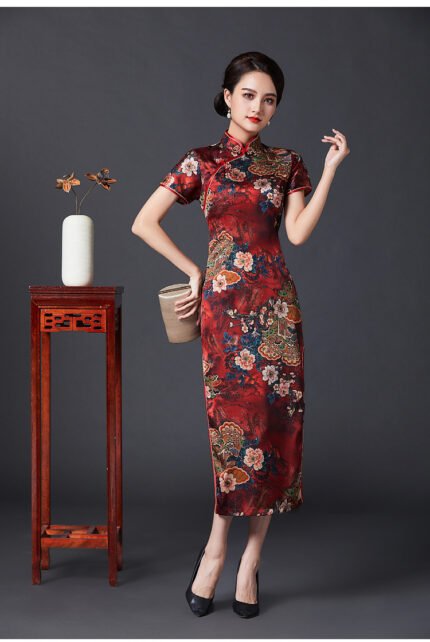 Plus Size Red Traditional Qipao Dresses Retro