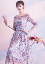 Banquet Evening Dress Floral Short Modern Cheongsam Dresses