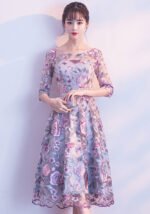 Banquet Evening Dress Floral Short Modern Cheongsam Dresses