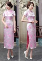 Chinese Style Retro Plus Size Plum Blossom Long Qipao