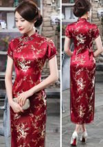 Chinese Style Retro Plus Size Plum Blossom Long Qipao
