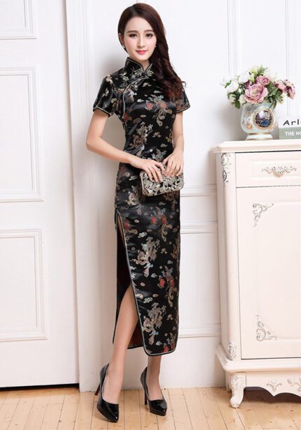 Chinese Style RetroPlus Size Cheongsam Dragon Phoenix Qipao