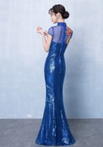 Evening Gown Slim Fishtail Sequin Luxury Cheongsam