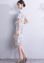 Short Young Lace Women Modern Qipao Dresses