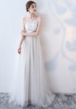 White Banquet Evening Gown Lace Wedding Qipao Dresses