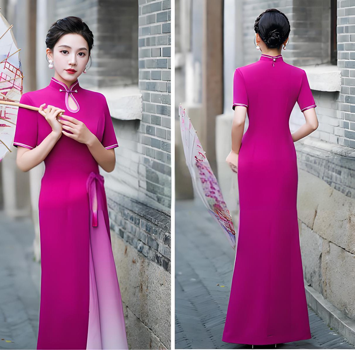 New Vintage Chinese Style Long Style Cheongsam