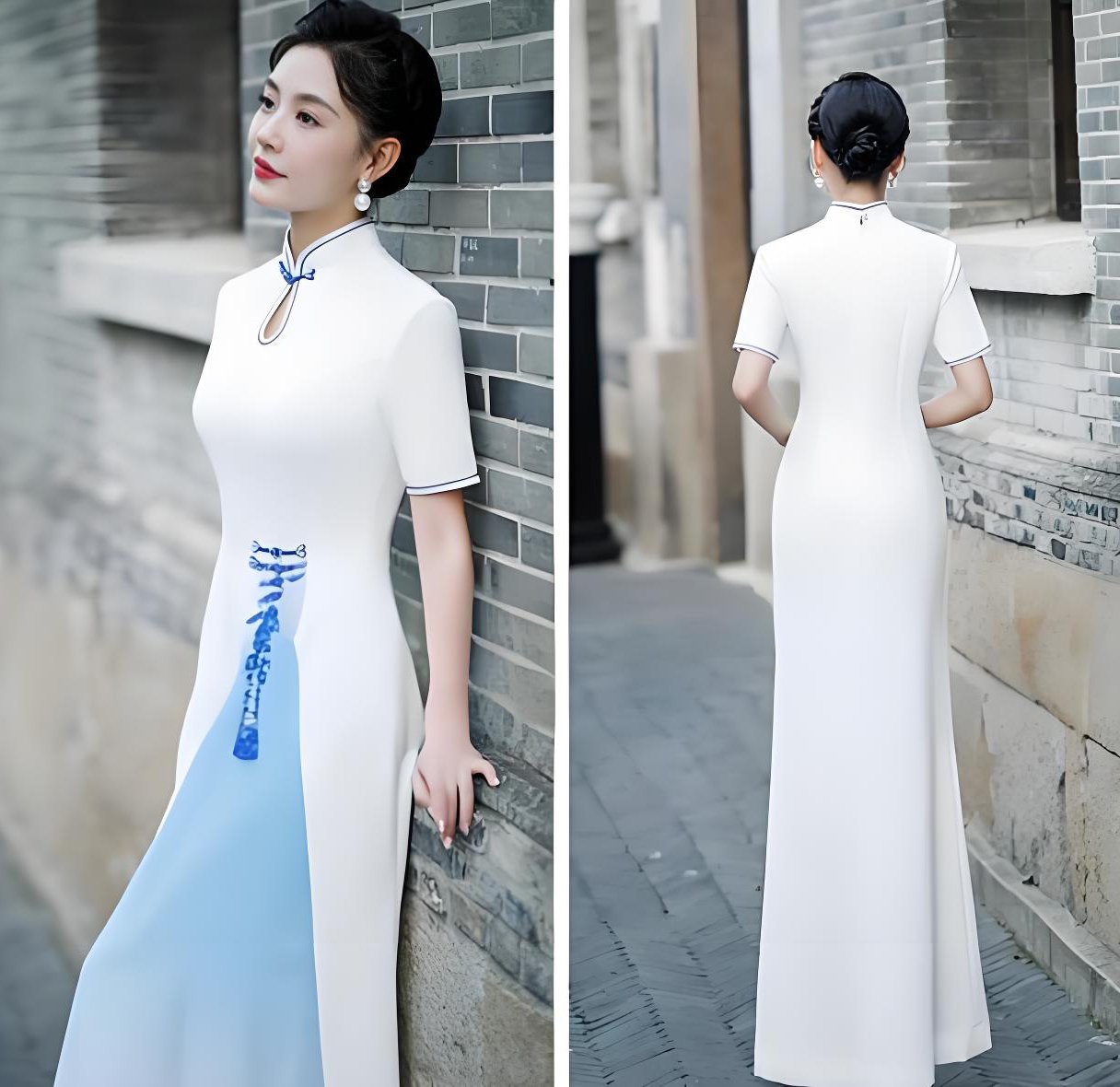 New Vintage Chinese Style Long Style Cheongsam