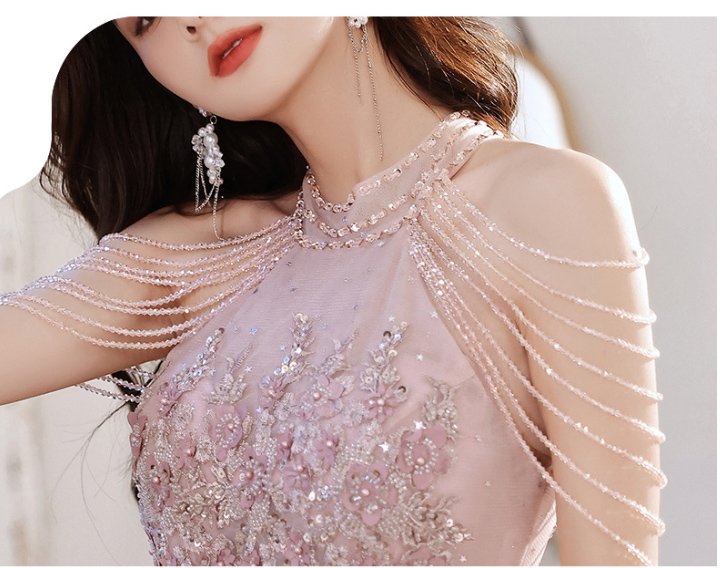 Pink Evening Dress New 2025 Banquet Birthday Dresses