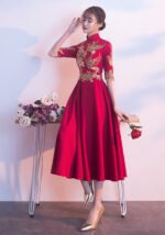 Wedding Qipao Dresses Slim-Fit Bride Cheongsam