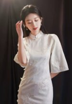 Pink Beige Green Cheongsam Everyday Wear Dress