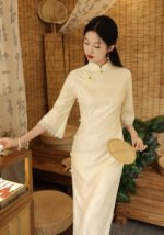 Chinese Style Cheongsam Temperament Lace Qipao Dress