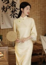 Chinese Style Cheongsam Temperament Lace Qipao Dress
