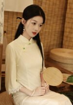 Chinese Style Cheongsam Temperament Lace Qipao Dress