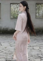 Pink Beige Green Cheongsam Everyday Wear Dress