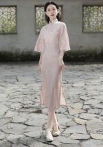 Pink Beige Green Cheongsam Everyday Wear Dress