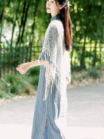 Shawl Retro Openwork Crochet Knit Cardigan