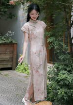 Vintage-Inspired Semi-Open Cheongsam Dress