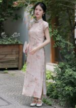 Vintage-Inspired Semi-Open Cheongsam Dress