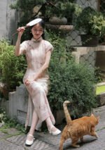 Vintage-Inspired Semi-Open Cheongsam Dress