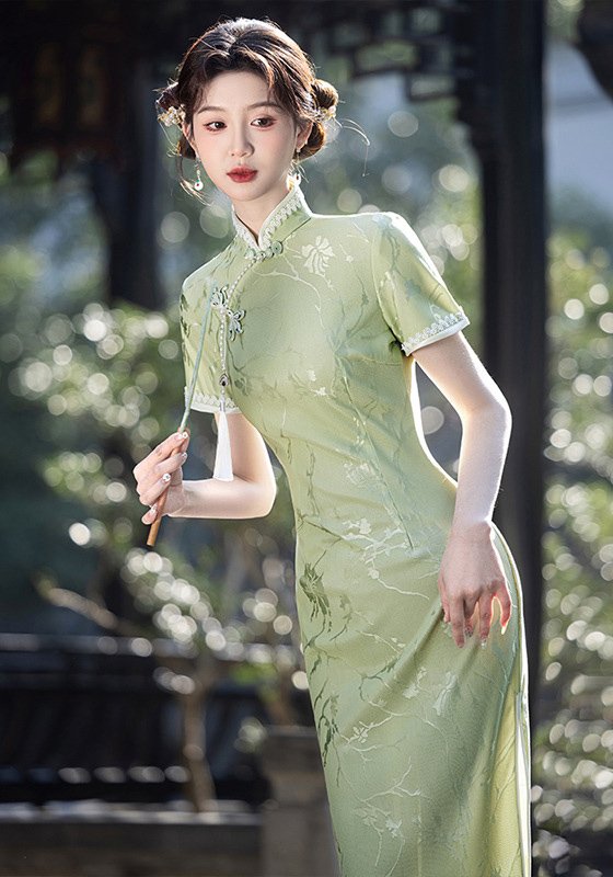 contemporary modern cheongsam dress contemporary modern cheongsam dress Lie Ning Qipao (Red) XS / Red