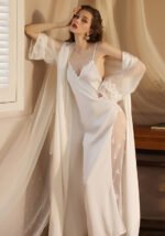 Sexy Nightgown Extended Bathrobe Sleepwear Home Wear