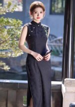 Sleeveless cheongsam old shanghai vintage temperament qipao