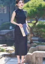 Sleeveless cheongsam old shanghai vintage temperament qipao
