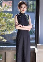 Sleeveless cheongsam old shanghai vintage temperament qipao