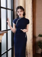 Cheongsam White Floral Lace Modernized Tradition Evening Galas