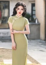 Cheongsam White Floral Lace Modernized Tradition Evening Galas