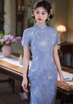 Elegant Pink Cheongsam Traditional Embroidery Chinese Dress​