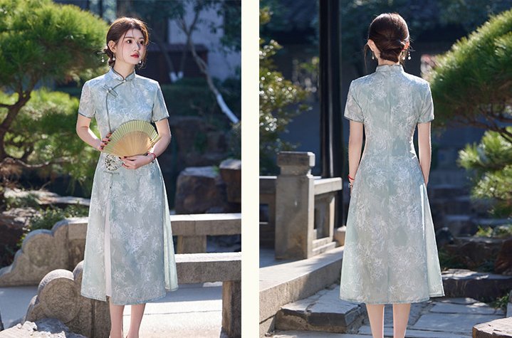 Elegant Traditional Chinese Qipao Dress Modern Fusion