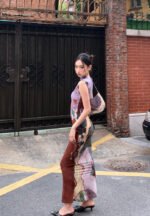 Floral Artisan Modern Twist Black Maxi Dress