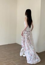 Gothic Floral Patchwork Slimming Tube Dress Sexy Non-Slip Design