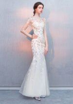 Luxury Ivory Embroidered Mermaid Wedding Dress