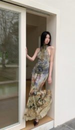Maxi Halter Backless Sleeveless Dress