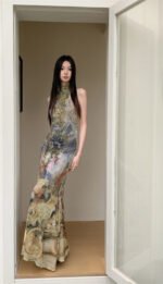 Maxi Halter Backless Sleeveless Dress