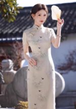 New Chinese Style Elegant Long Cheongsam Dress