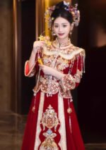 Plus Size Wedding Qun Kua Bridal Embroidered Dragon Phoenix