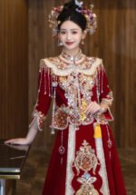 Plus Size Wedding Qun Kua Bridal Embroidered Dragon Phoenix