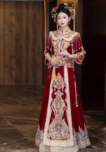 Plus Size Wedding Qun Kua Bridal Embroidered Dragon Phoenix