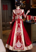 Plus Size Wedding Qun Kwa Dress Chinese Bridal Gown