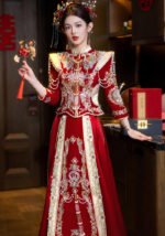 Plus Size Wedding Qun Kwa Dress Chinese Bridal Gown