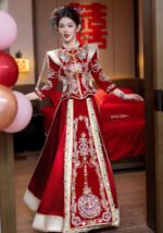 Plus Size Wedding Qun Kwa Dress Chinese Bridal Gown