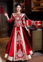 Plus Size Wedding Qun Kwa Dress Chinese Bridal Gown