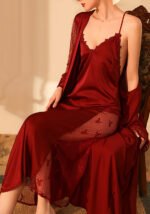 Sexy Nightgown Extended Bathrobe Sleepwear Home Wear