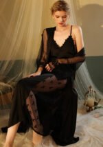 Sexy Nightgown Extended Bathrobe Sleepwear Home Wear