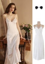 Sexy Nightgown Extended Bathrobe Sleepwear Home Wear